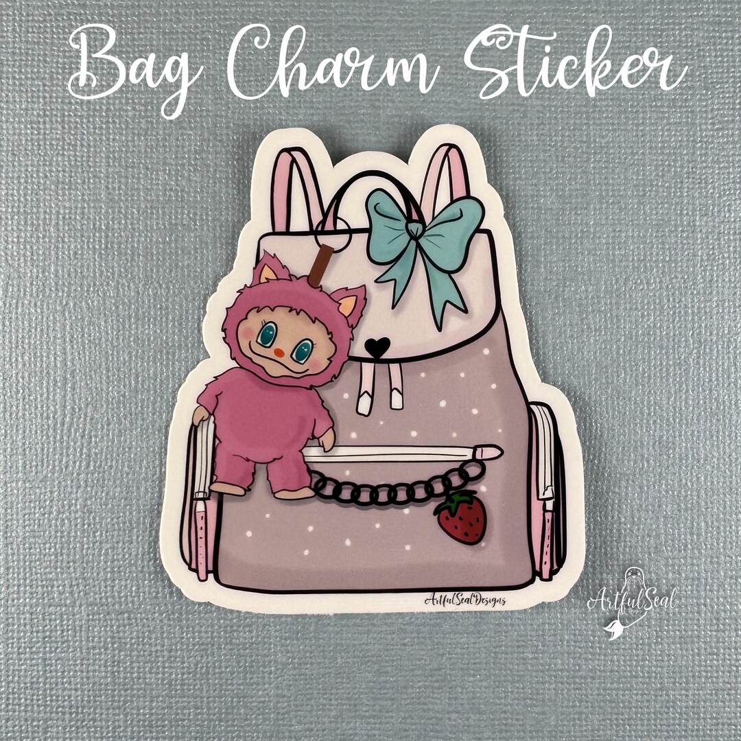 Bag Charm Sticker, Die Cut Sticker, Decal, Cute Backpack Sticker ...