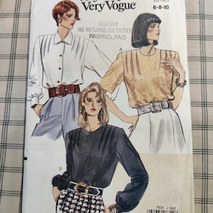 McCalls 5911 Loose Fitting Knit Top with Open V-Neck or Cowl Neck Vintage Fashion Sewing Pattern 1970s 70s Size Medium (14 16)