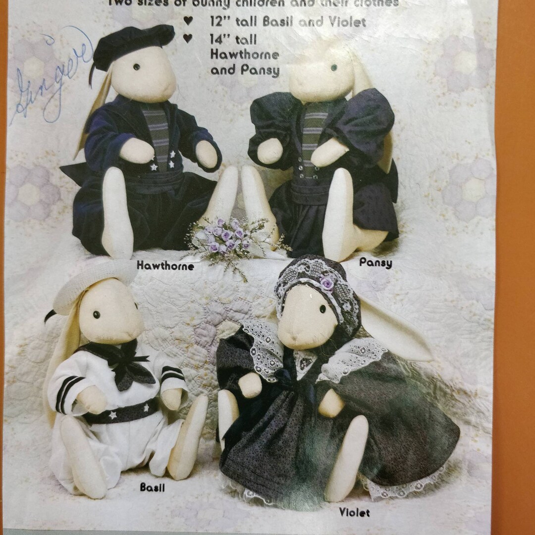 Victorian Baby Bunny Rabbit Stuffed Animals by Kathy Pace Gooseberry ...