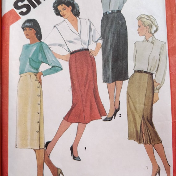 Buy Simplicity 6234 Straight Slim Skirts in Four Styles Flare Kick