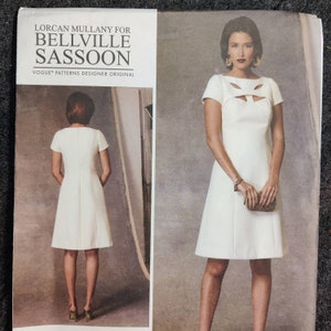 Vogue Designer Original V1423 Short Sleeve Dress LBD by Lorcan Mullany for Bellville Sassoon Fashion Sewing Pattern Size A5 (6-14) UNCUT
