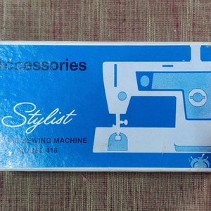 Singer Stylist Accessories, Feet and Attachments for a Singer 416 Zig Zag Sewing Machine - Original Box - 1970s