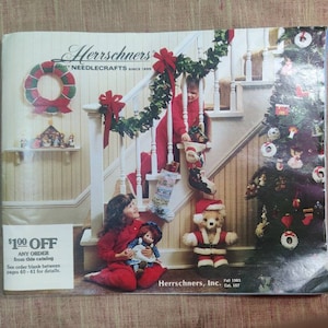 Vintage Fall 1983 Herrschners Needlecrafts Catalog Look Book - Vintage Christmas Crafts