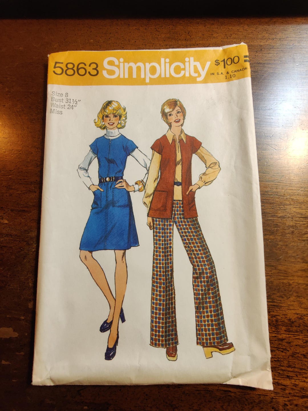 Simplicity 5863 Short Sleeve Summer Dress or Jumper, Long Vest or Tunic ...