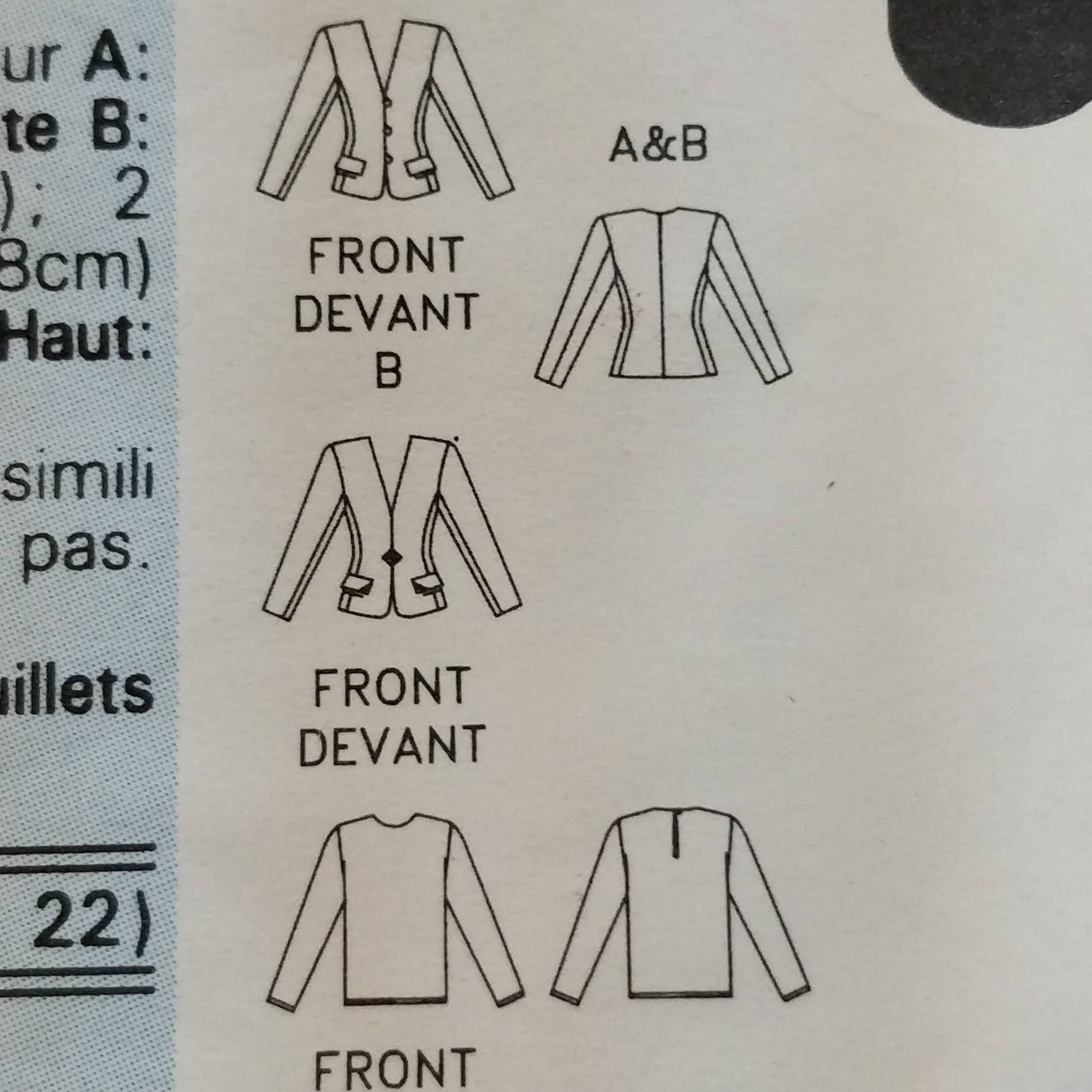 Download Butterick 5069 Work Suit Pants Long Sleeve Top Mock Wrap ...
