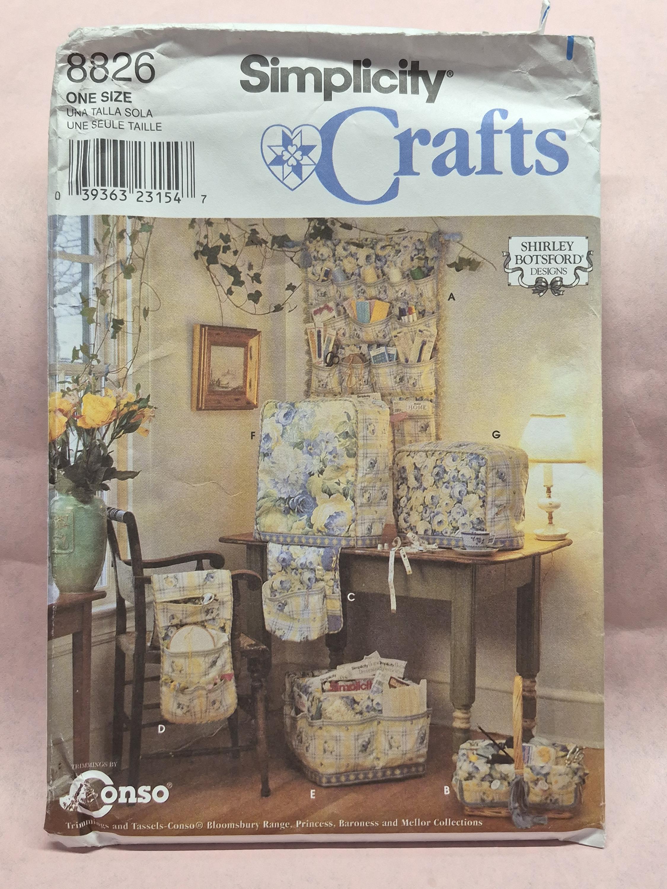 Simplicity 8826 - Sewing Machine & Serger Cover, Sewing Basket, File ...