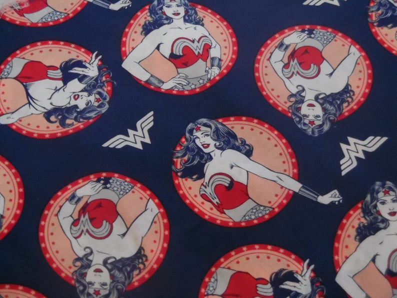 DC Wonder Woman Navy Badges CribToddler Bedding ~Custom Made~ Cotton
