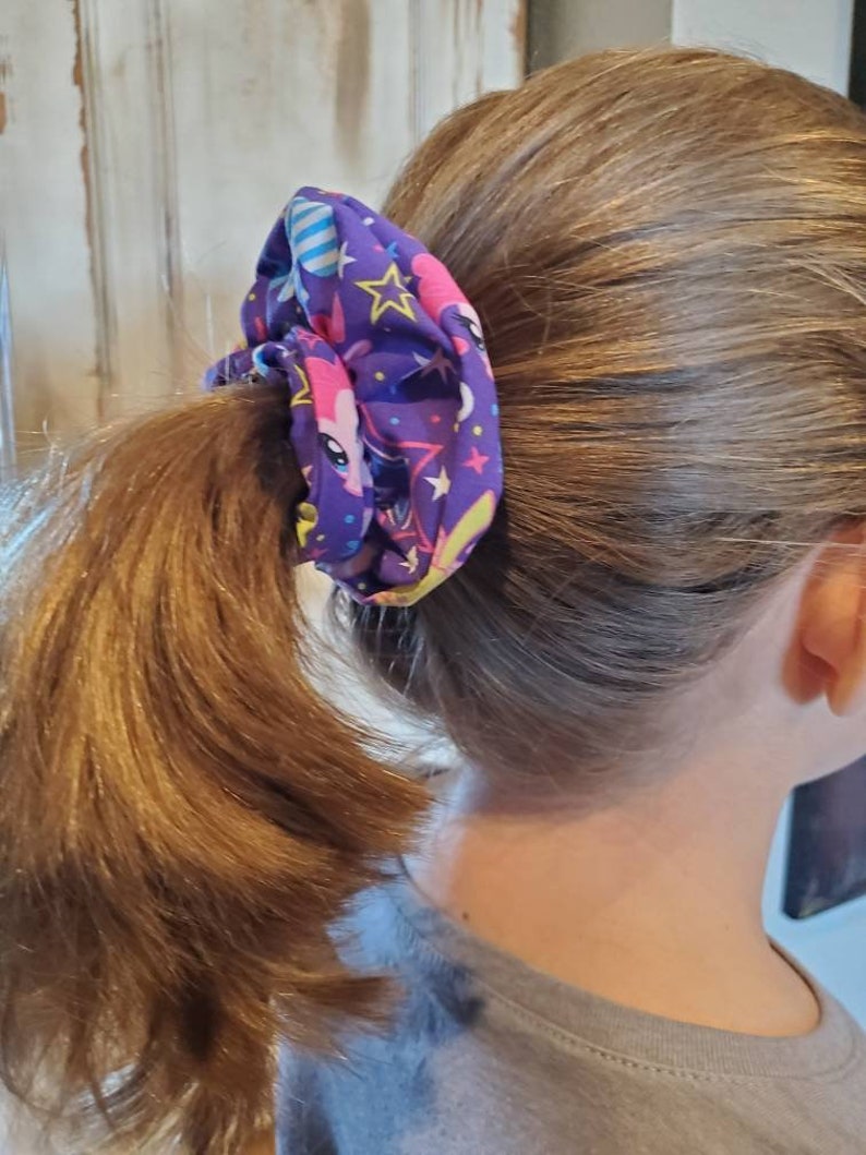 80s Style Teal and Lime Paisley Hair Scrunchies 2pk ~Custom Made~ Hair Accessories 100/% Cotton