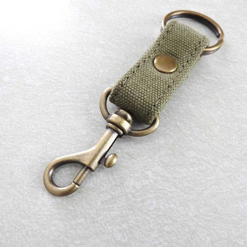 Recycled Military Canvas Key Fob image 4