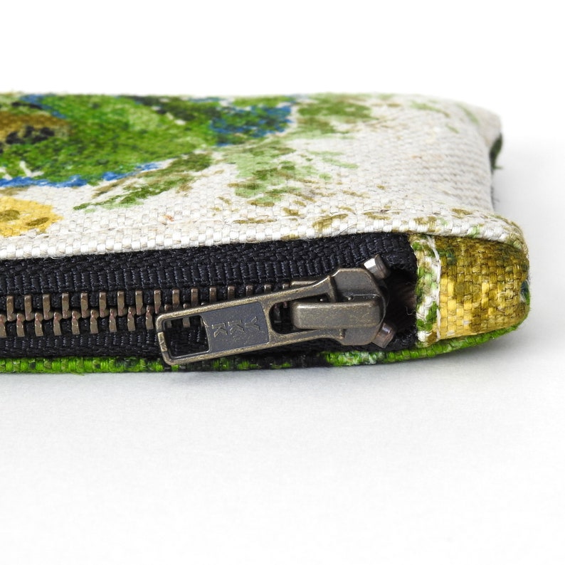 1970s Floral Pencil Case Zipper Pouch Handmade by Lindock