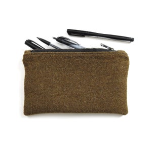 Military Wool Pencil Case, Medium Zipper Pouch