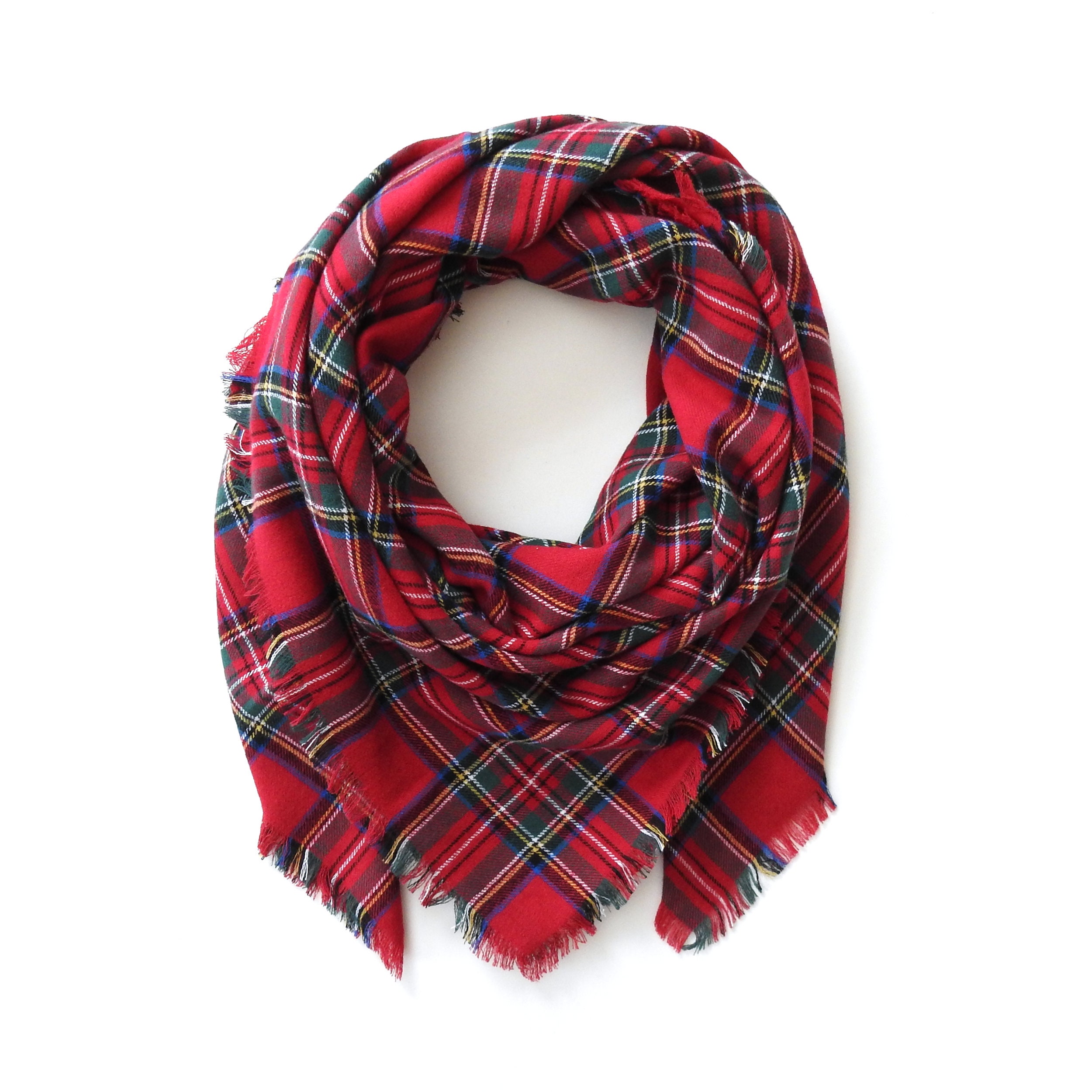 gradient tartan city scarf