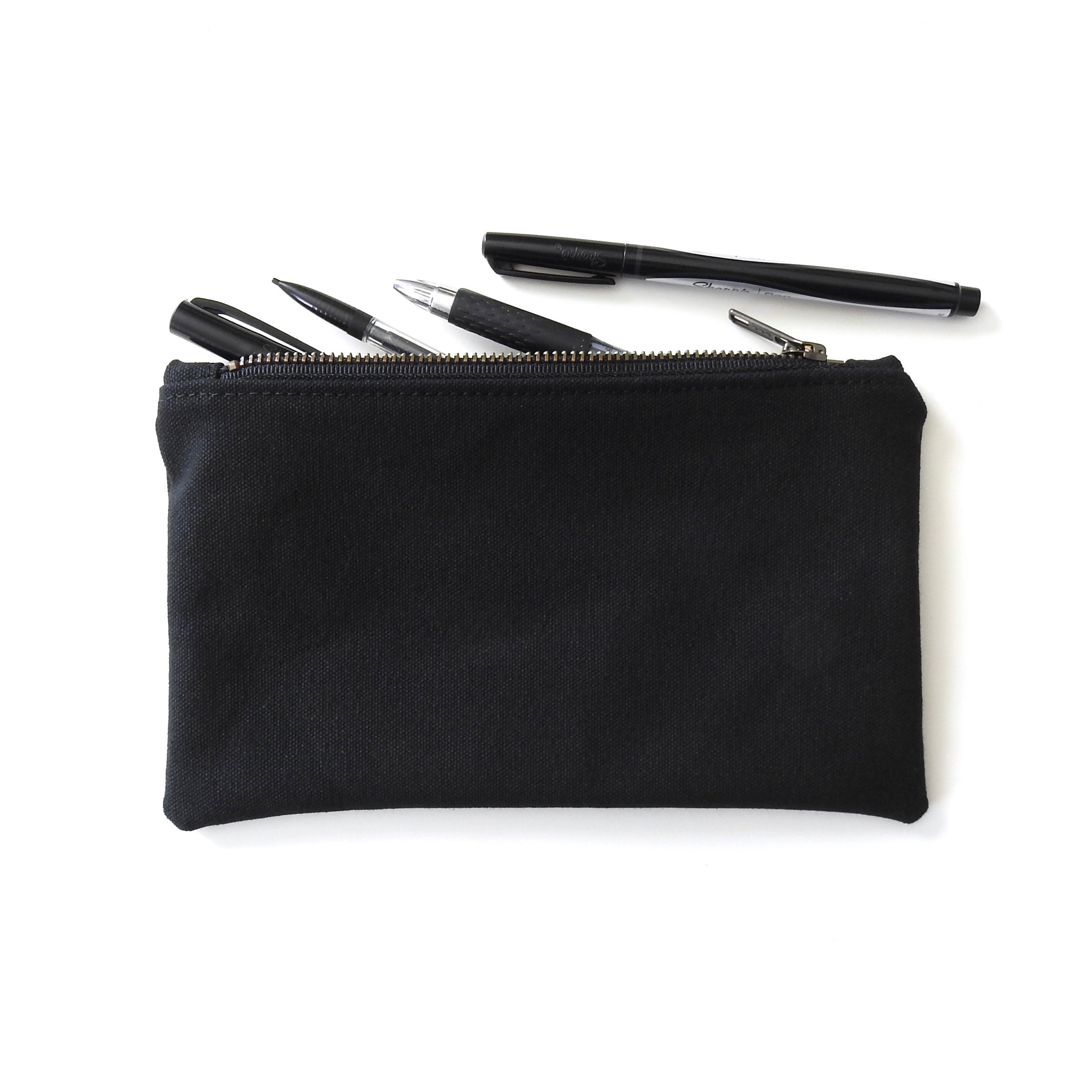 Personalized Supply Pouch with Black Zipper – Canvastry