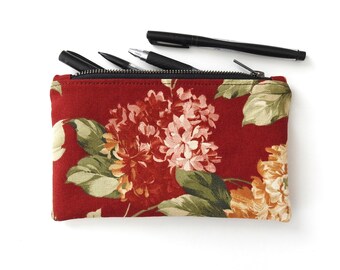 Hydrangea Pencil Case, Medium Zipper Pouch