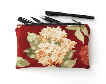 Hydrangea Pencil Case, Medium Zipper Pouch