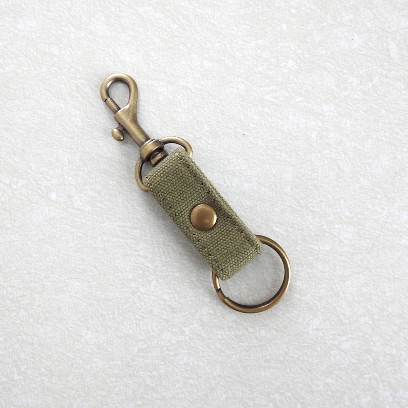 Recycled Military Canvas Key Fob image 1