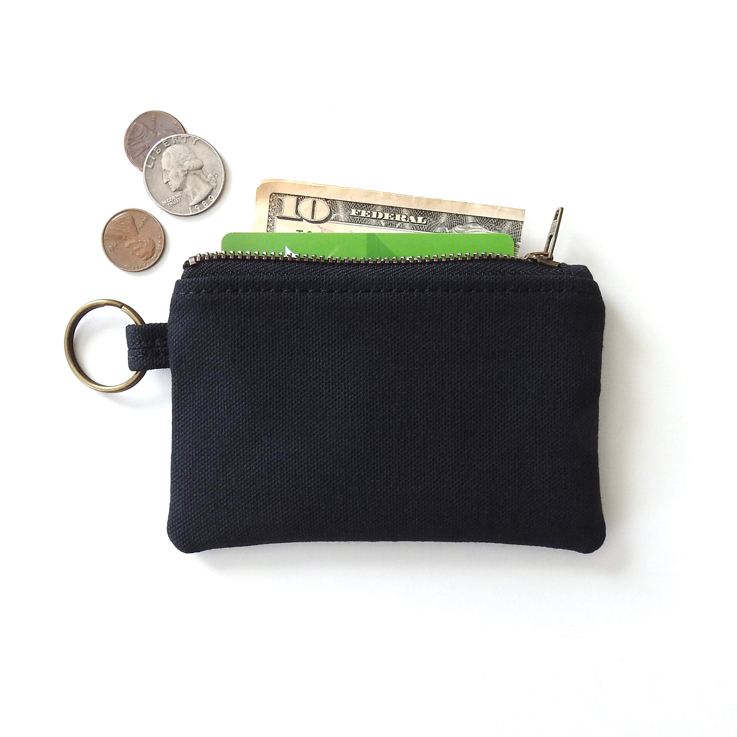 USA Gear Neoprene Coin Pouch and Wallet Pouch with Built-in Belt Loop and  Carabiner Clip 