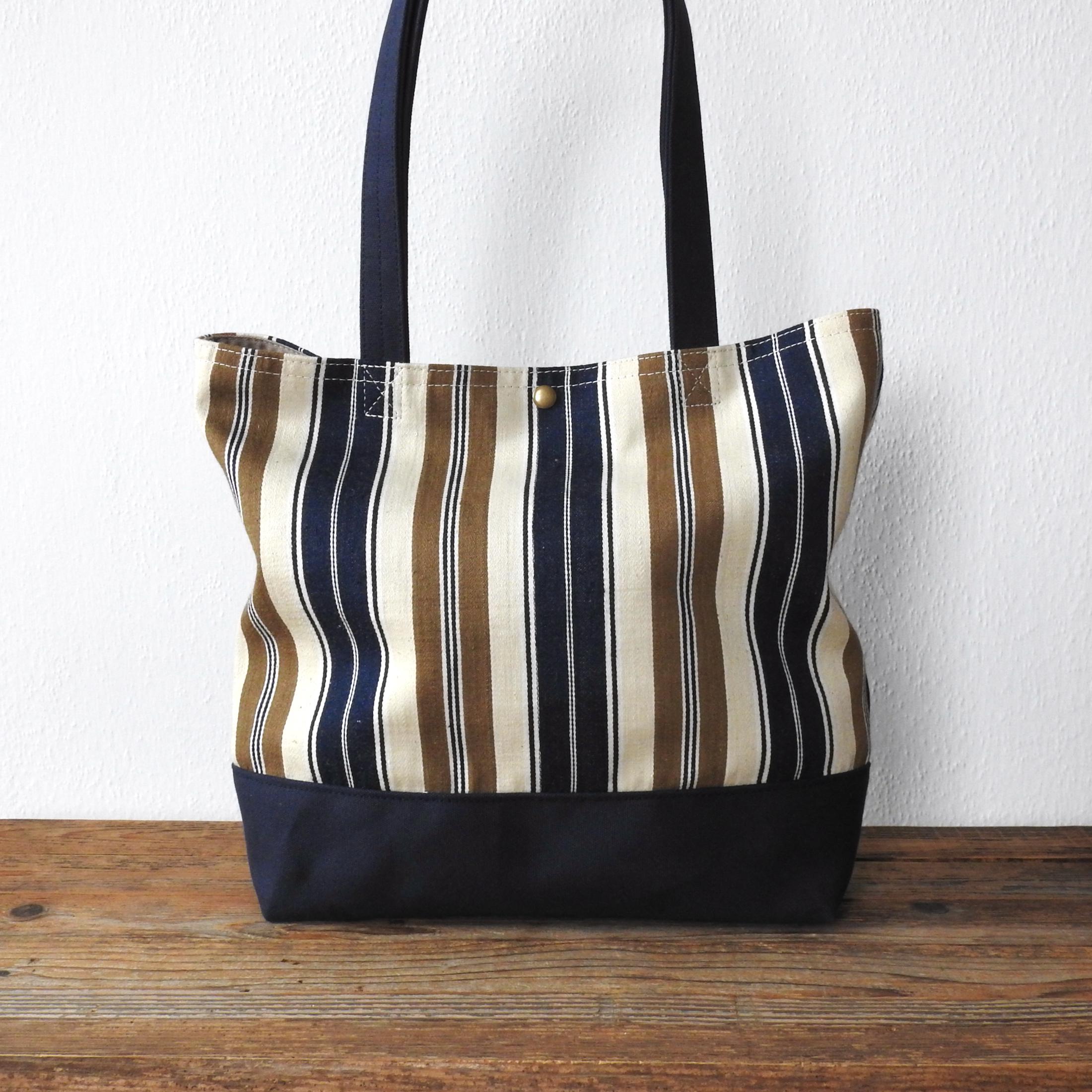 Ticking Stripe Tote Bag, Shoulder Bag, Vintage Fabric - Etsy