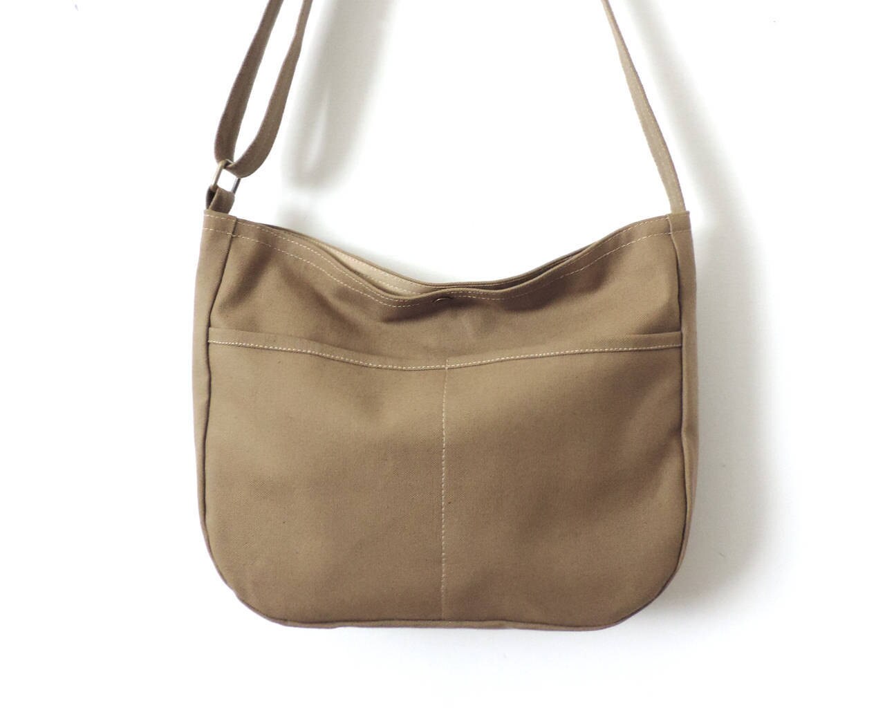 Canvas Hobo Bag Crossbody Bag Slouch Bag Purse Tan Etsy