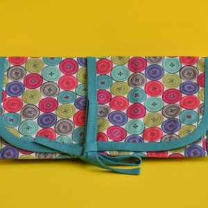 Bolsa en forma de sobre para útiles de costura (verde oscuro)