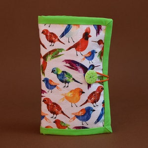 Needle case with scissors - Tropical birds