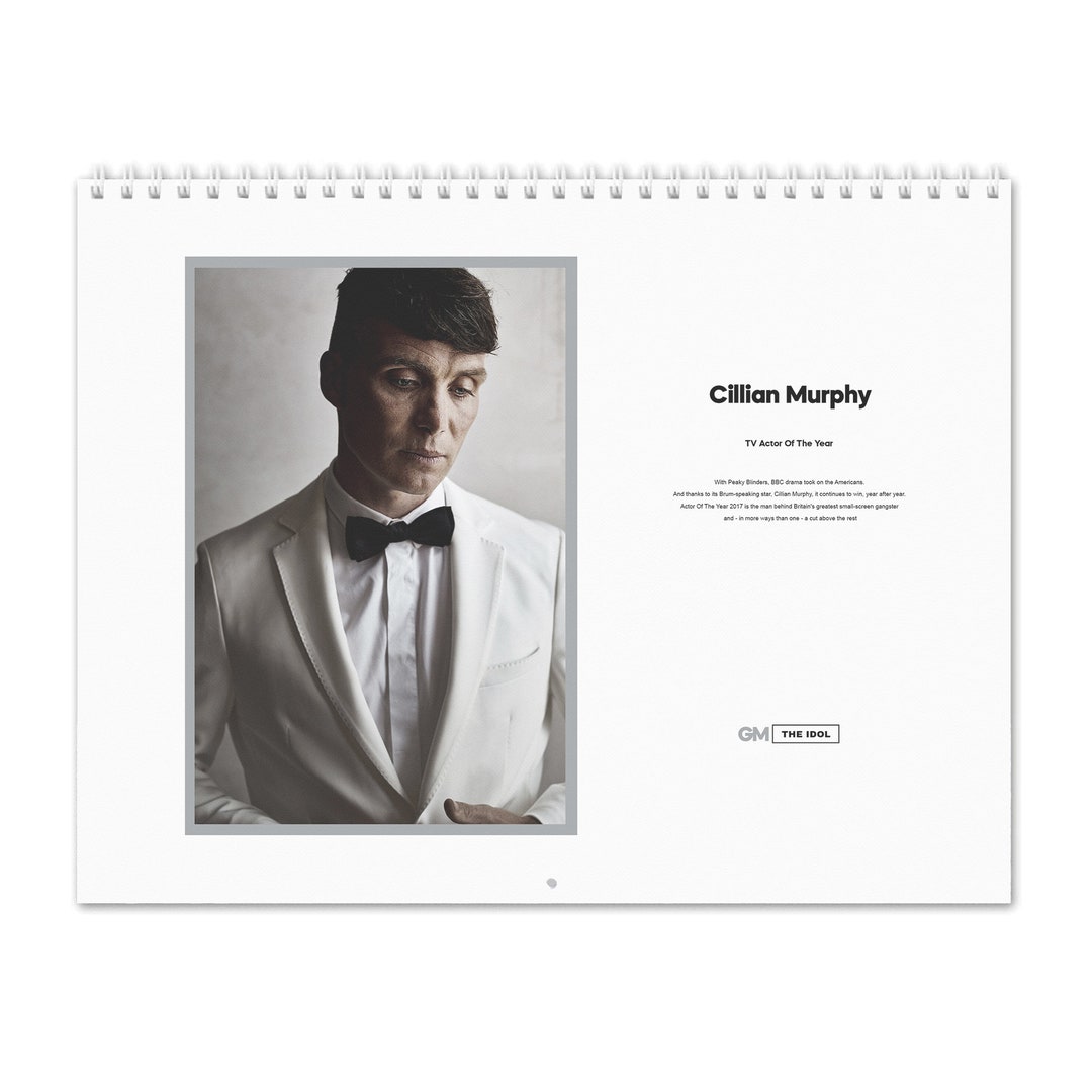 Cillian Murphy Vol.2 2025 Wall Calendar Etsy
