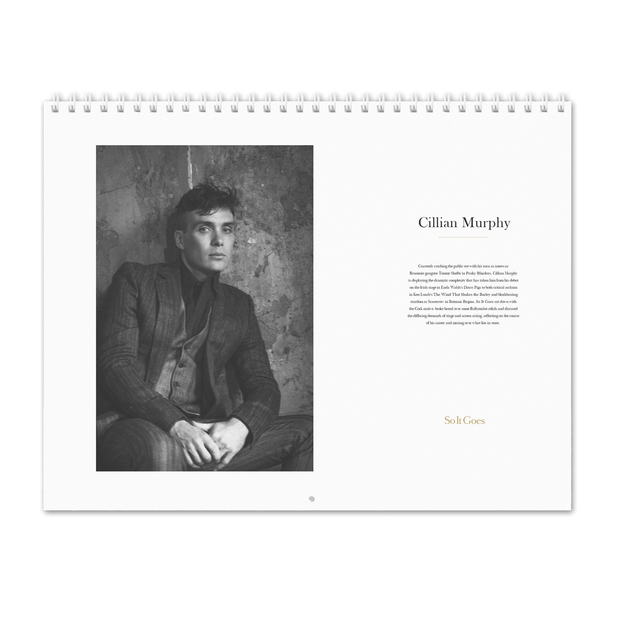 Cillian Murphy Vol.1 2024 Wall Calendar sold by Origin Military SKU 4115802 Printerval UK