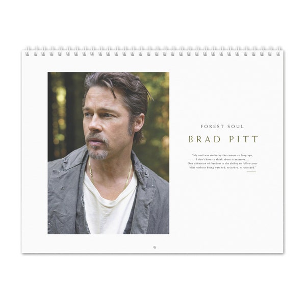 Brad Pitt Calendar - Etsy