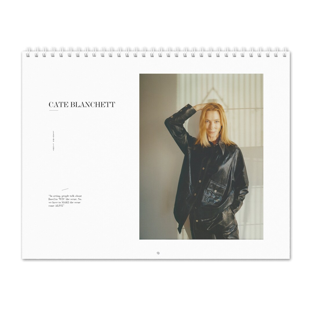 Cate Blanchett Vol.2 2025 Wall Calendar Etsy