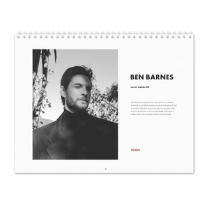 Ben Barnes Vol.2 - 2024 Wall Calendar