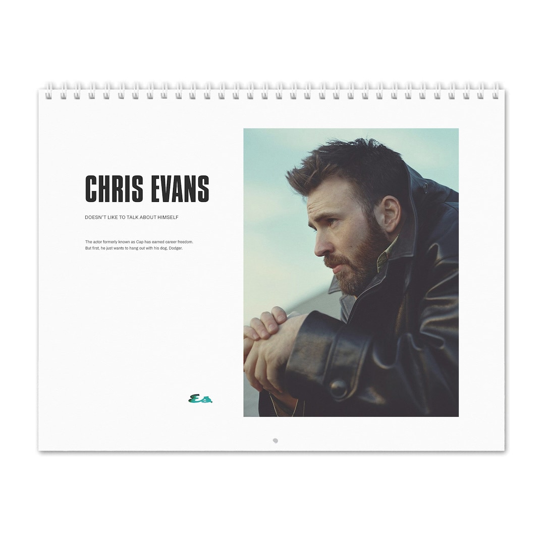 Chris Evans Vol.1 2024 Wall Calendar Etsy