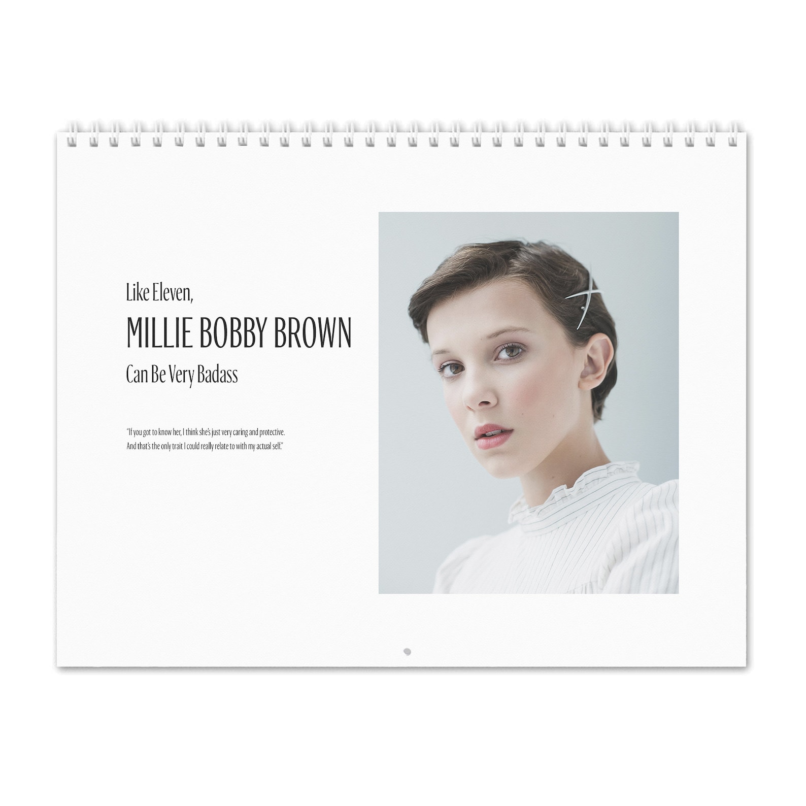 Millie Bobby Brown Vol.1 2022 Wall Calendar Etsy