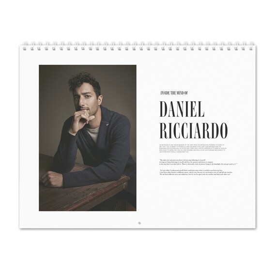 Daniel Ricciardo Vol.1 2023 Wall Calendar Etsy