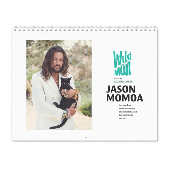 Jason Momoa Calendar 2022 Jason Momoa Vol.1 2022 Wall Calendar | Etsy Singapore