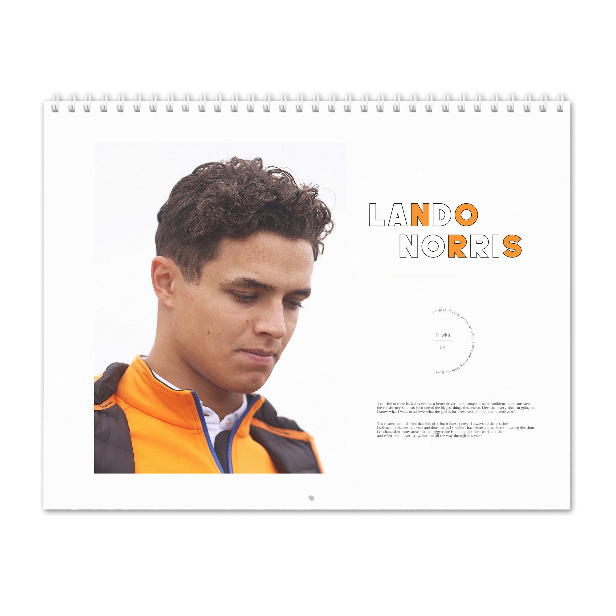 Lando Norris Vol.1 2022 Wall Calendar Etsy UK