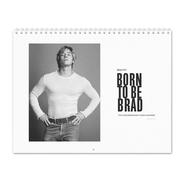 Brad Pitt Calendar Etsy