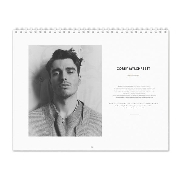 Celebrity Calendar Etsy UK