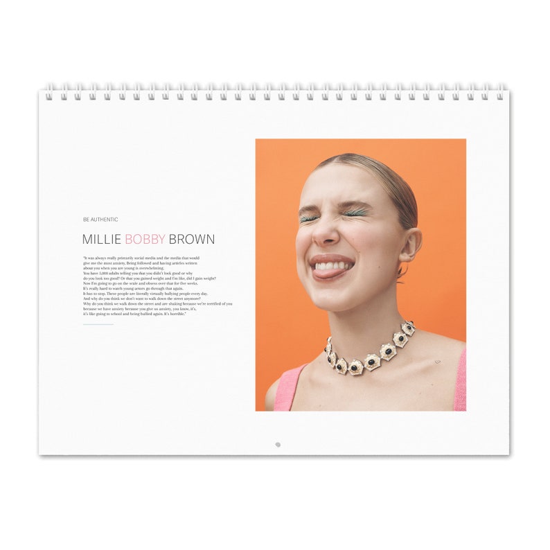 Millie Bobby Brown Vol.1 2023 Wall Calendar Etsy