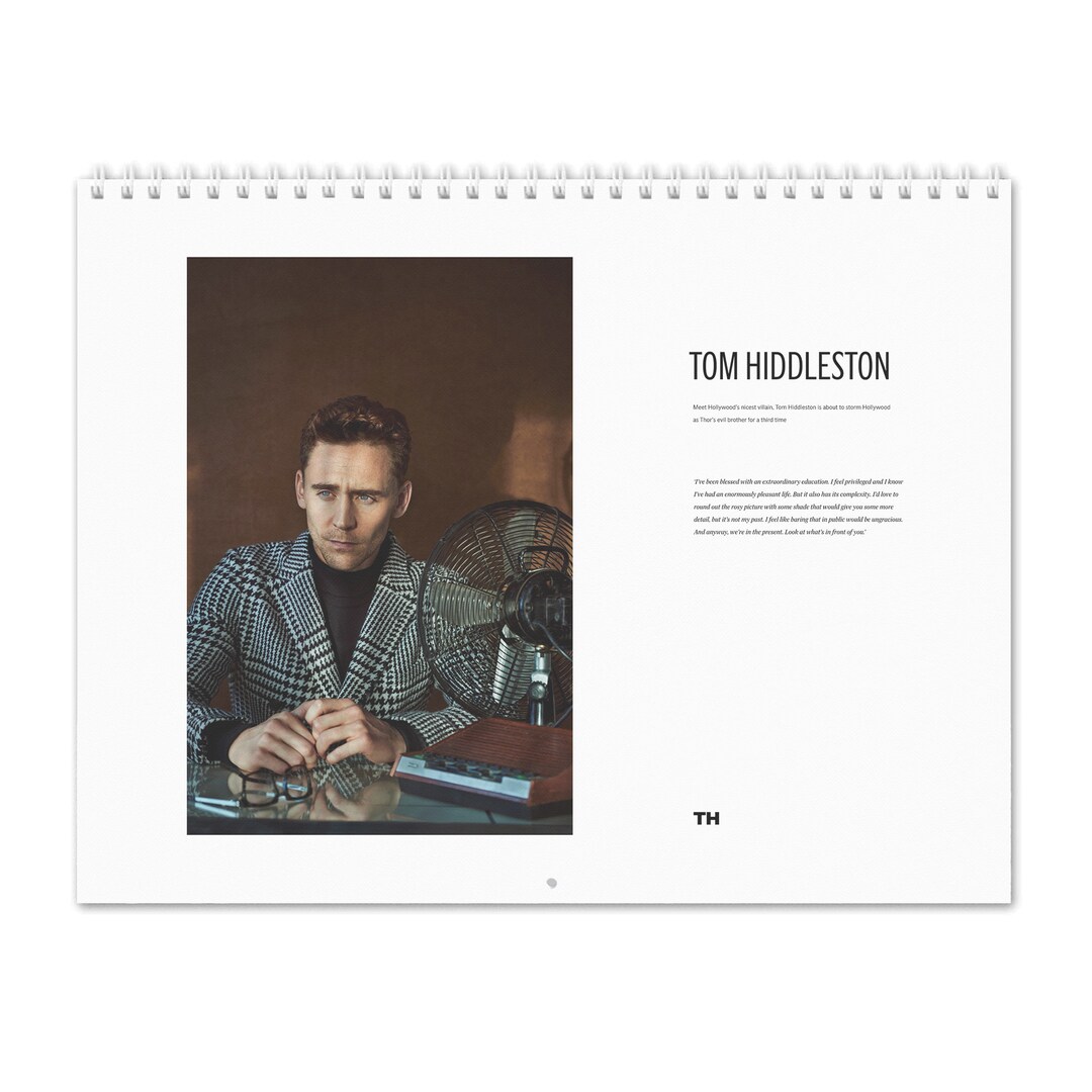 Tom Hiddleston Vol.2 2025 Wall Calendar Etsy