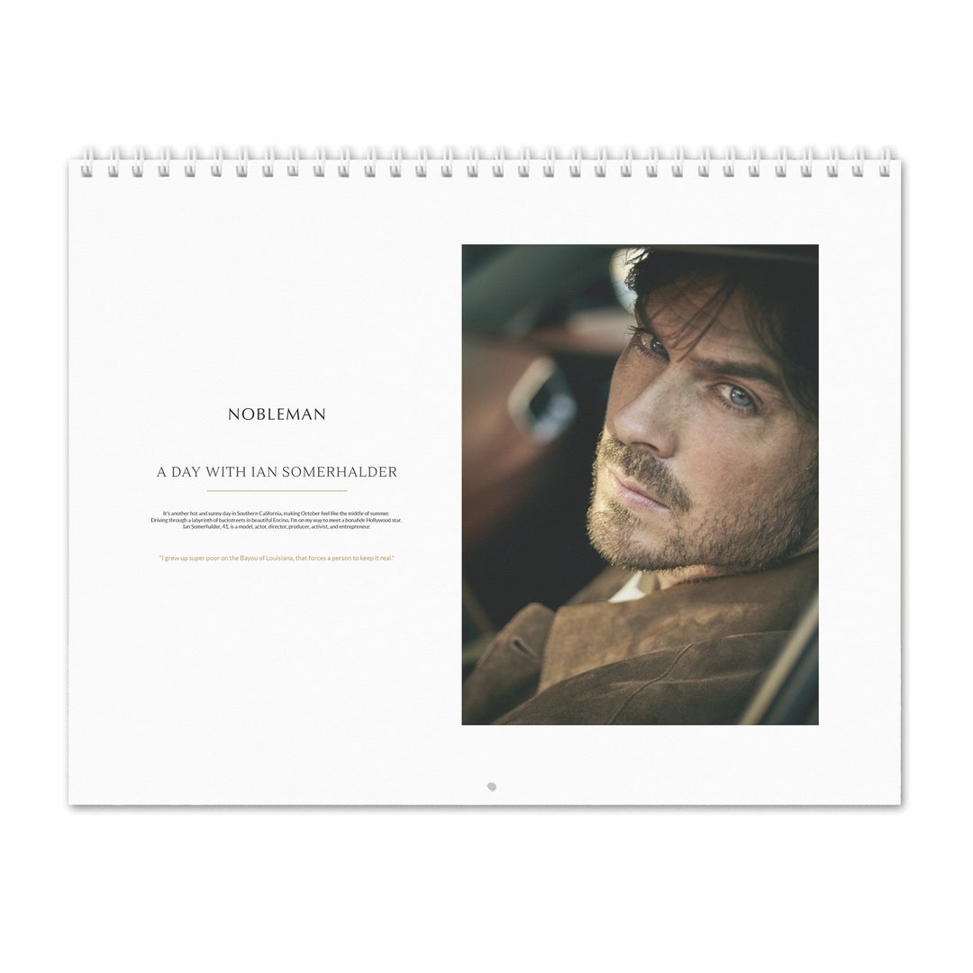 Ian Somerhalder Vol.1 2024 Wall Calendar Etsy
