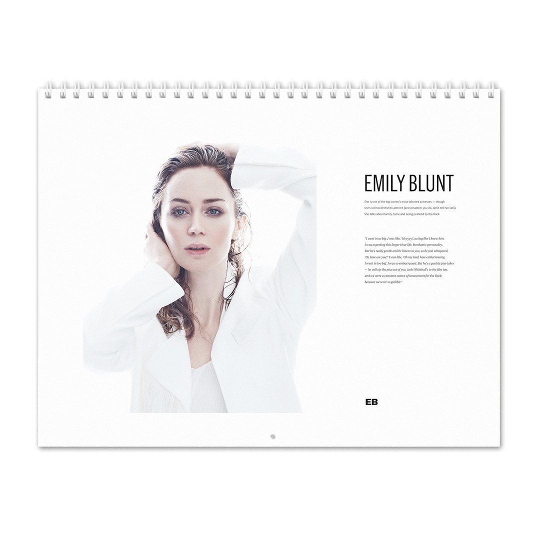 Emily Blunt Vol.1 2025 Wall Calendar Etsy