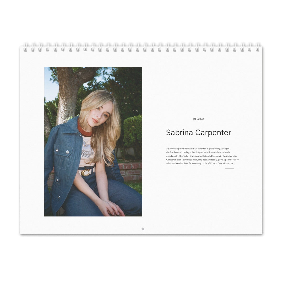 Sabrina Carpenter Vol.1 2025 Wall Calendar Etsy