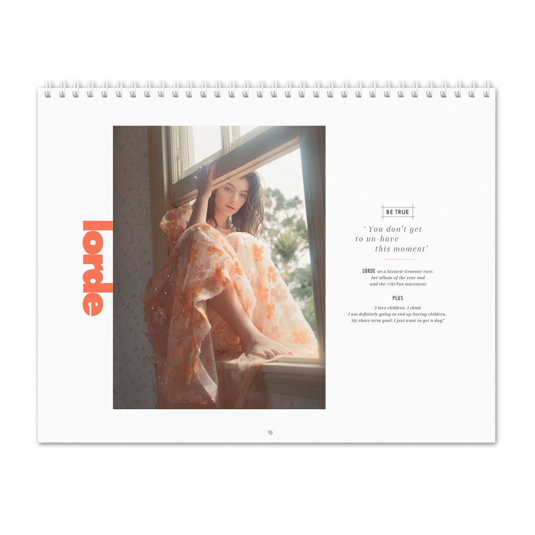Lorde Vol.1 2024 Wall Calendar Etsy