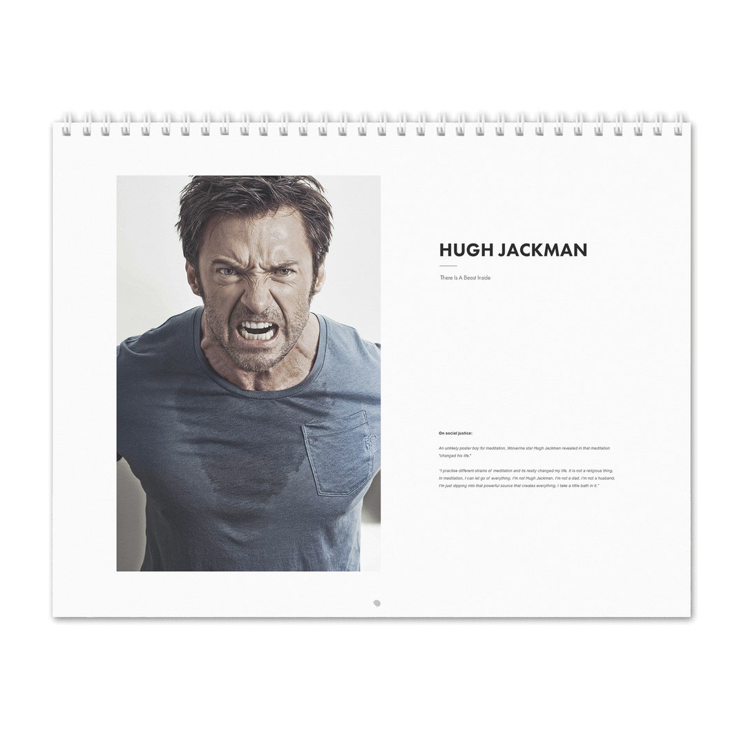 Hugh Jackman Vol.1 2025 Wall Calendar Etsy