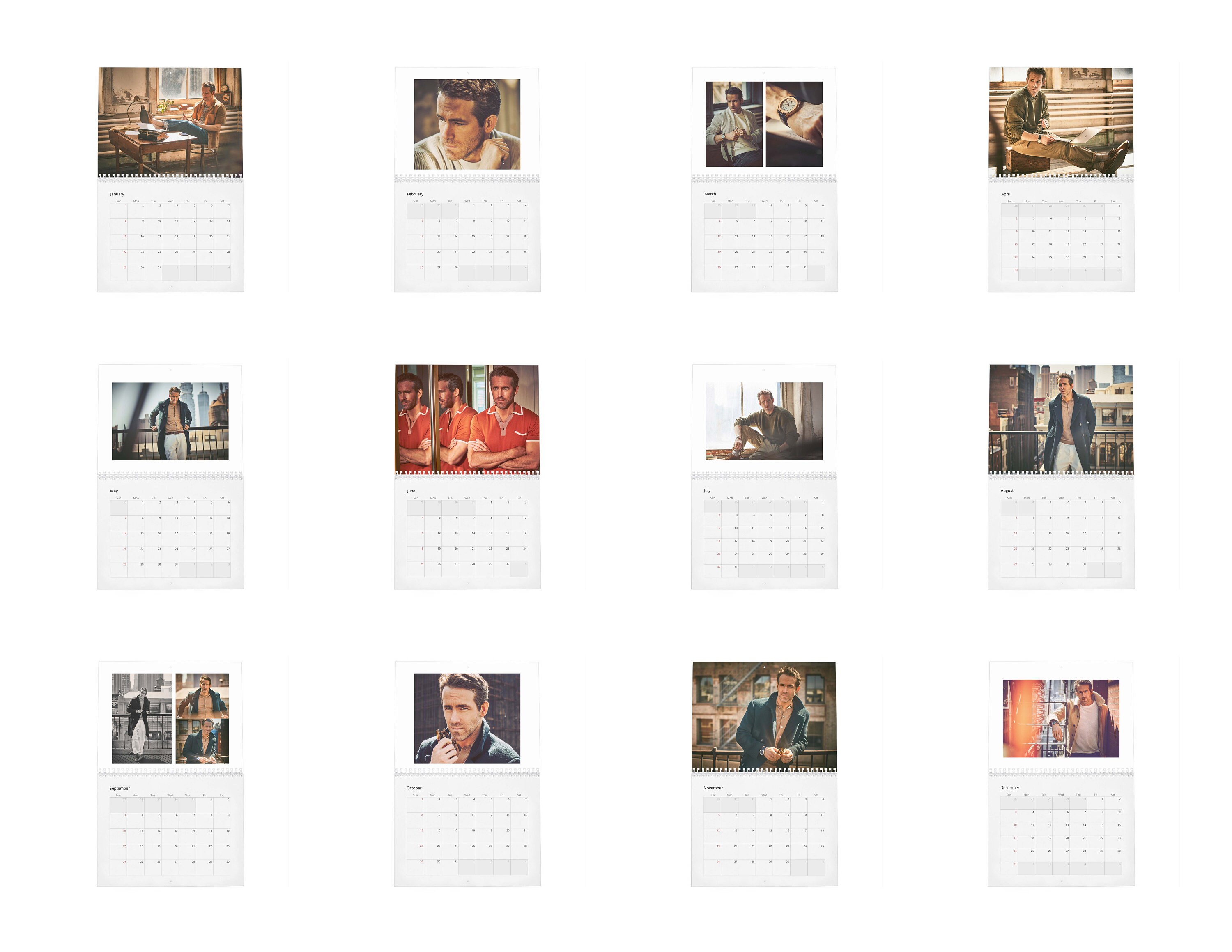 Ryan Reynolds Vol.1 - 2024 Wall Calendar sold by Serenade Eastern | SKU  622550 | Printerval Canada