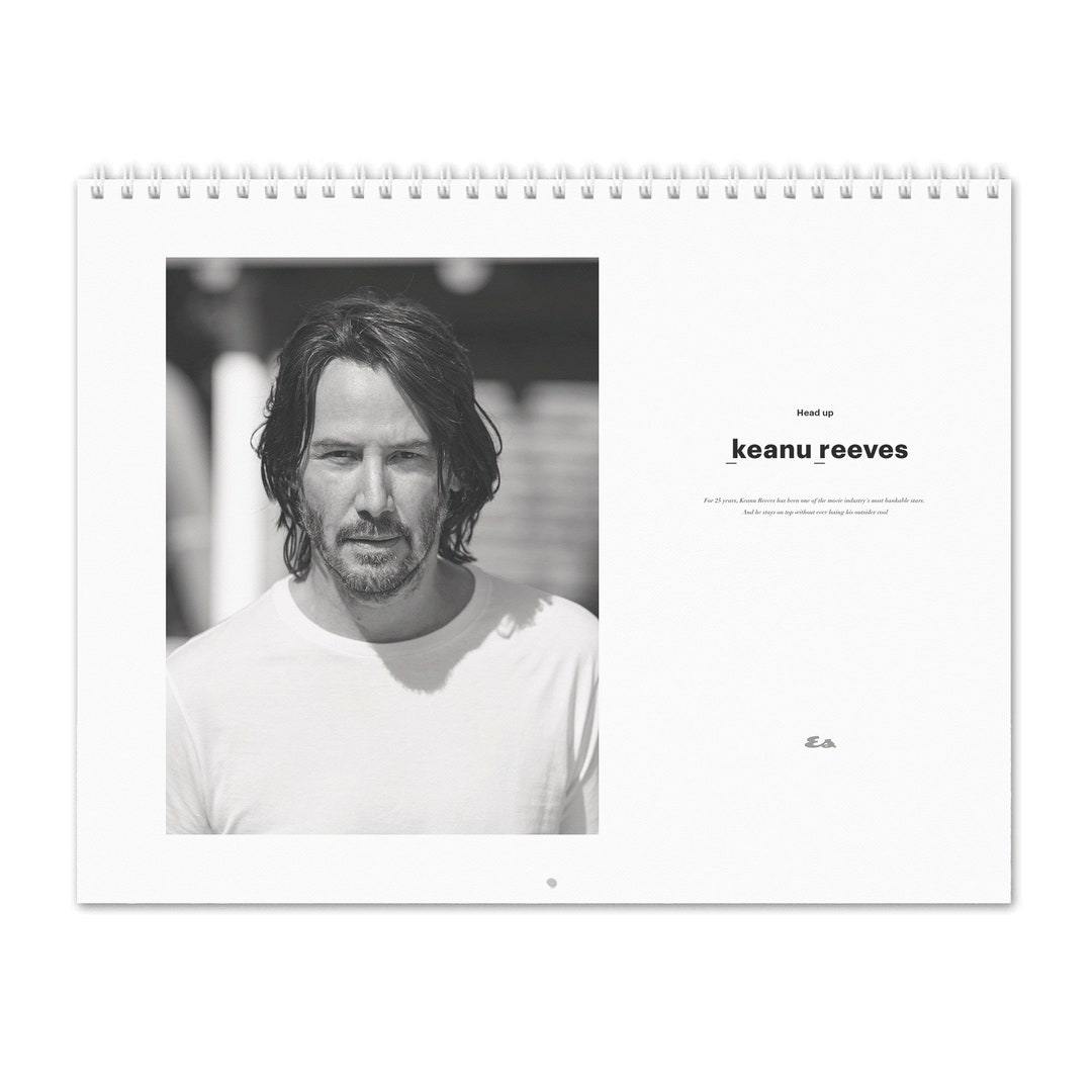 Keanu Reeves Vol.2 2024 Wall Calendar Etsy