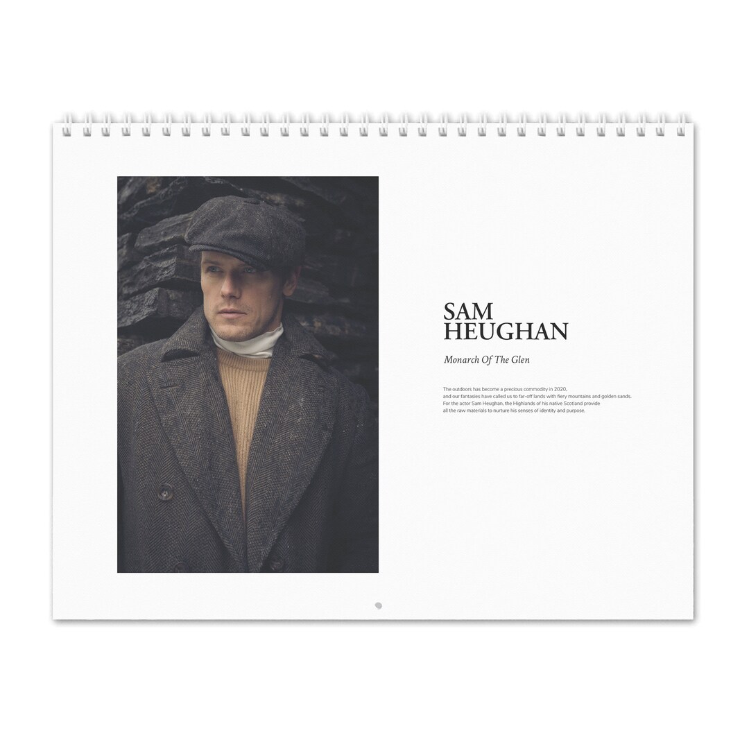 Sam Heughan Vol.1 2024 Wall Calendar Etsy