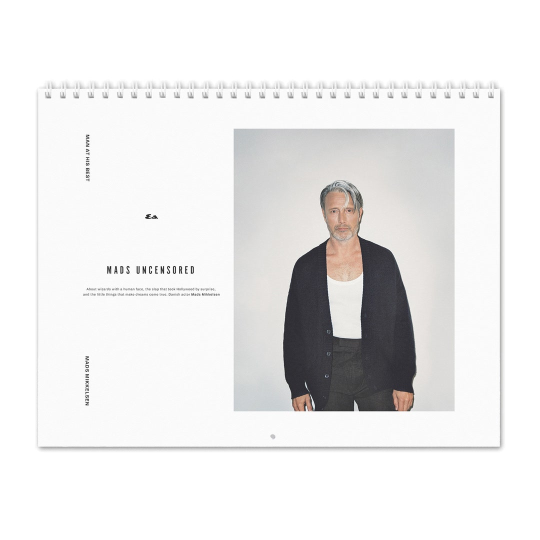 Mads Mikkelsen Vol.6 2025 Wall Calendar Etsy