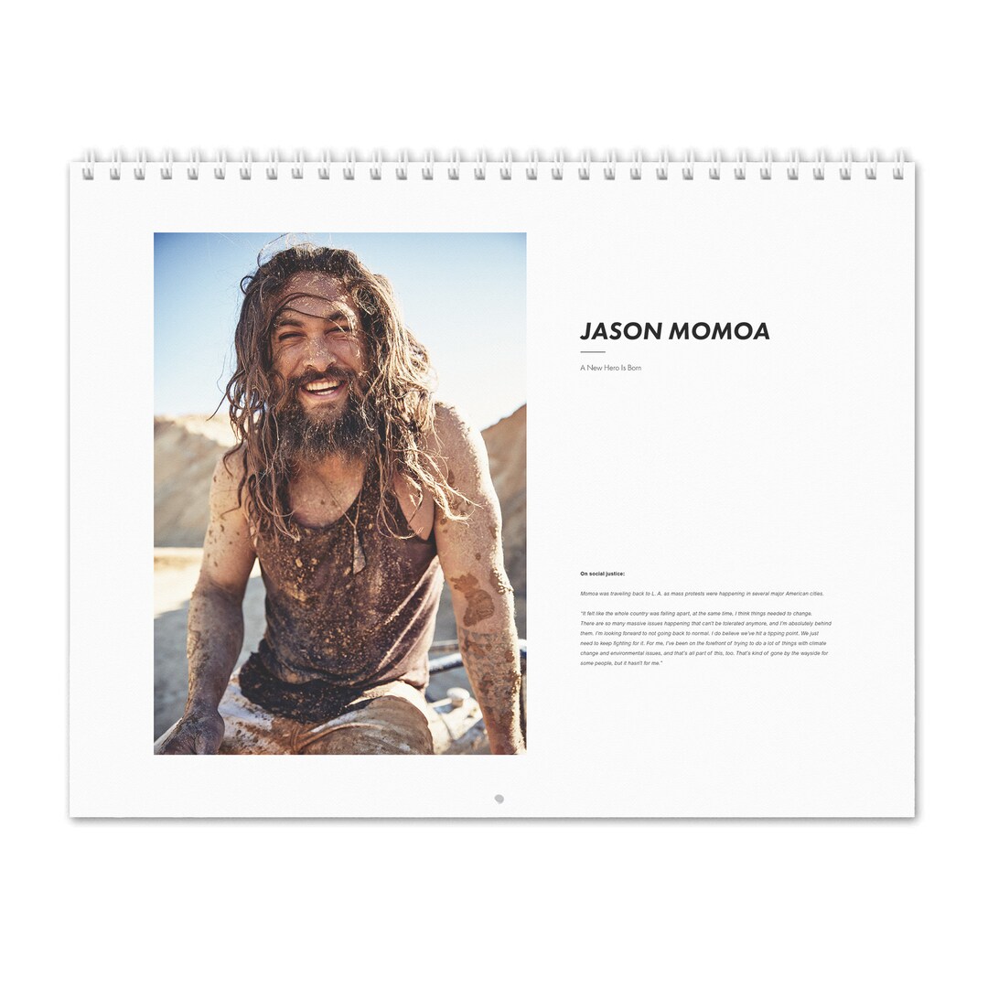 Jason Momoa Vol.2 2024 Wall Calendar Etsy