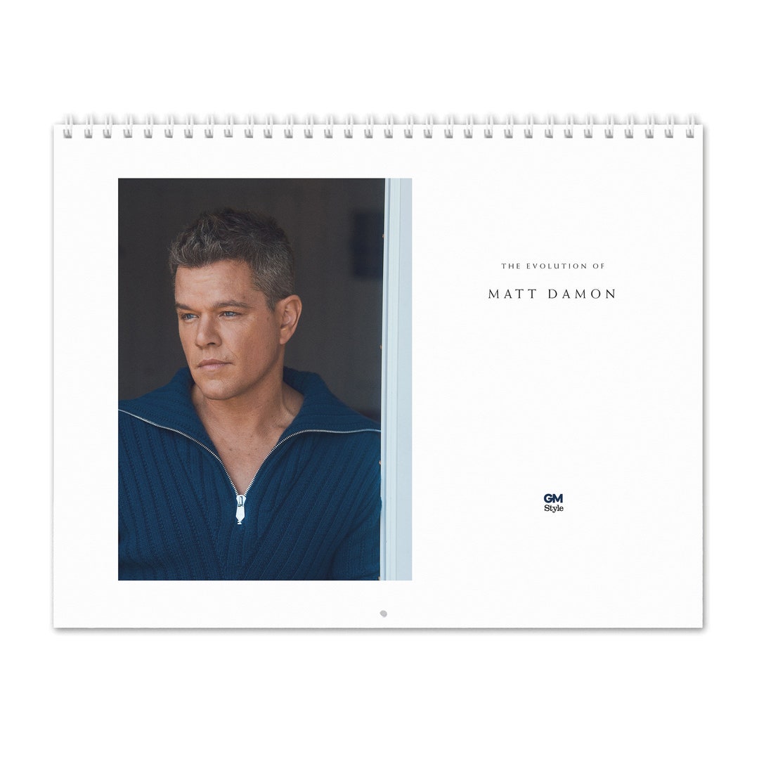 Matt Damon Vol.2 2024 Wall Calendar Etsy